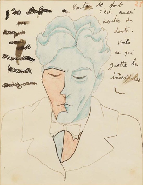 Jean Cocteau - Le Mystère de Jean l’Oiseleur, autoportrait n°21, 1924