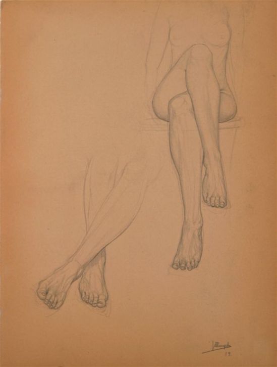 Jules De Bruycker- naakt, 1919 Dessins - Drawings 