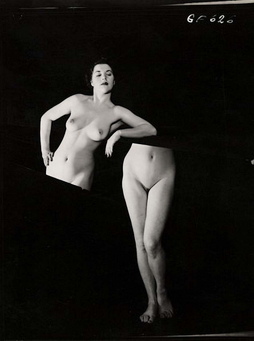Zoltán Verre étude Nu, la femme coupée en deux, 1965.