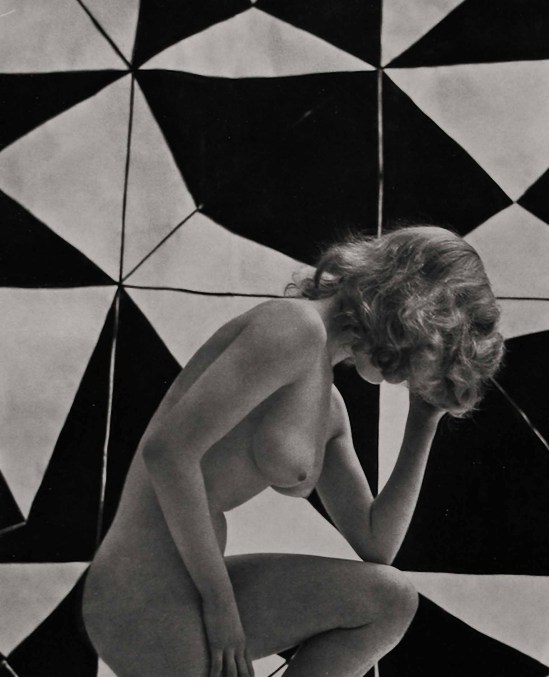 Zoltán Verre étude Nu, la femme avec des formes géométriques, 1955-1960
