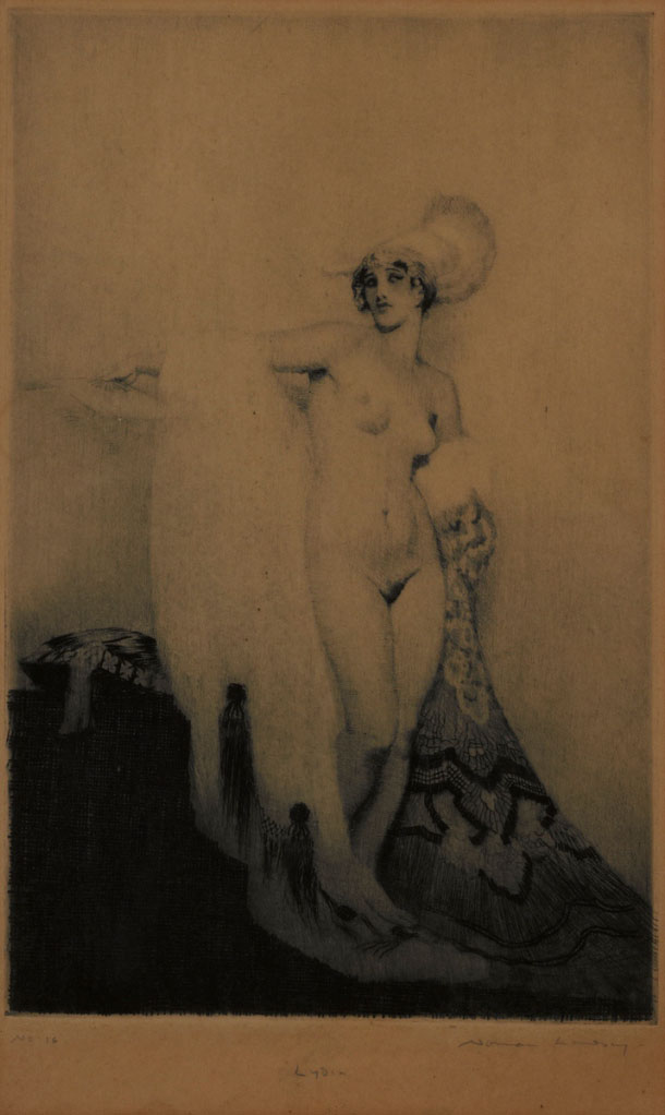 Norman Lindsay (1879-1969) Lydia 1919  drypoint and etching,