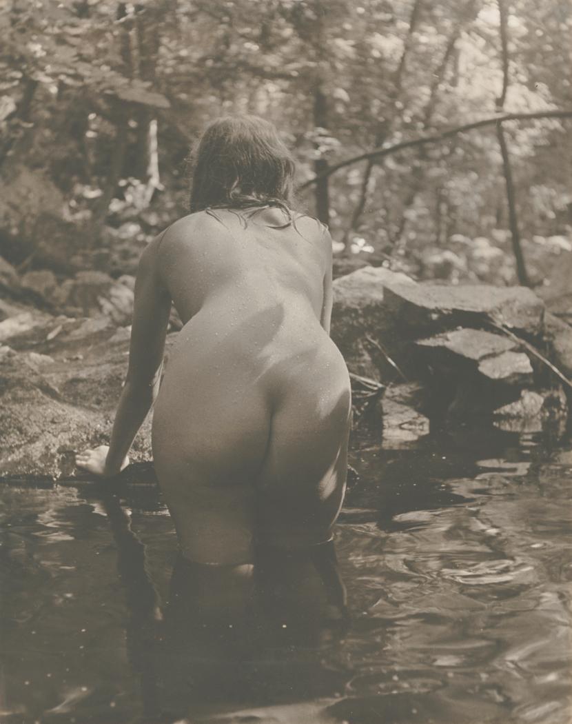 Josef Breitenbach- Nude woman in the river,New York, 1953, , Gelatin silver print © The Josef Breitenbach Trust.